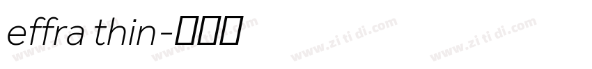 effra thin字体转换